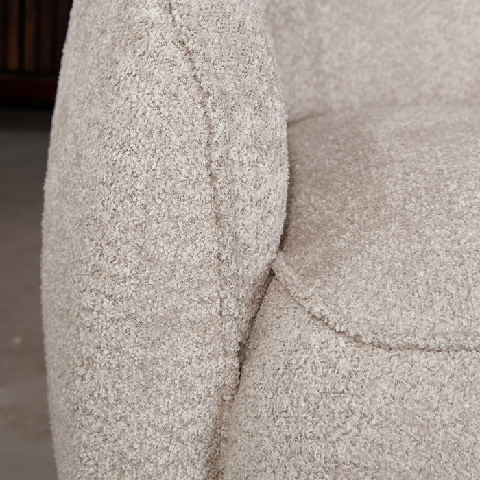 by fonQ Chubby Hoekbank met Chaise Longue Rechts - Bouclé Greige