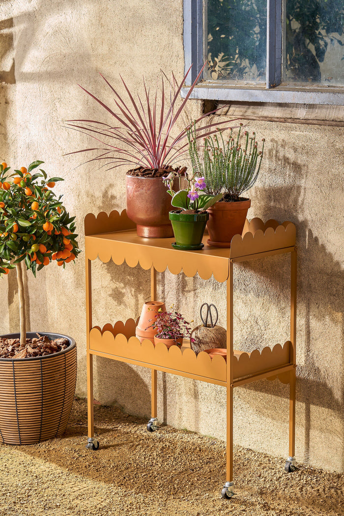 Mica Decorations Plantentafel op Wielen - L69 x B36 x H89 cm