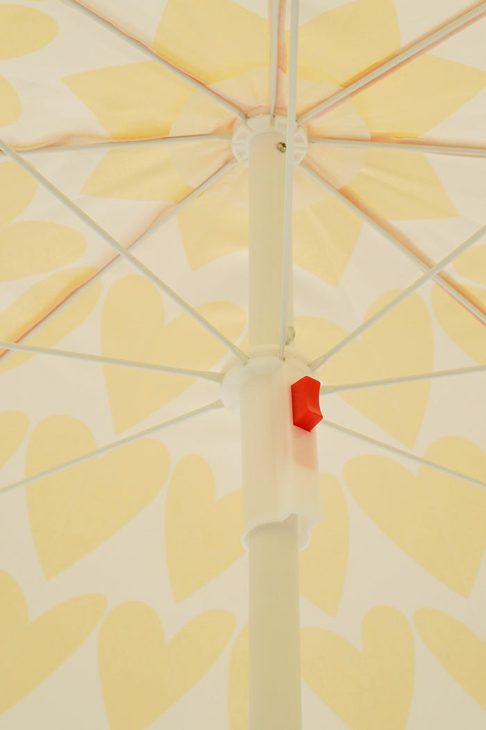 Mica Decorations Strandparasol - H180 x Ø160 cm - Geel