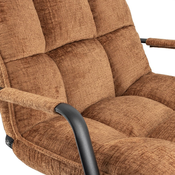 Draaifauteuil Met Armleuning - Fauteuil - Oranje - 70 x 80 x 100 cm