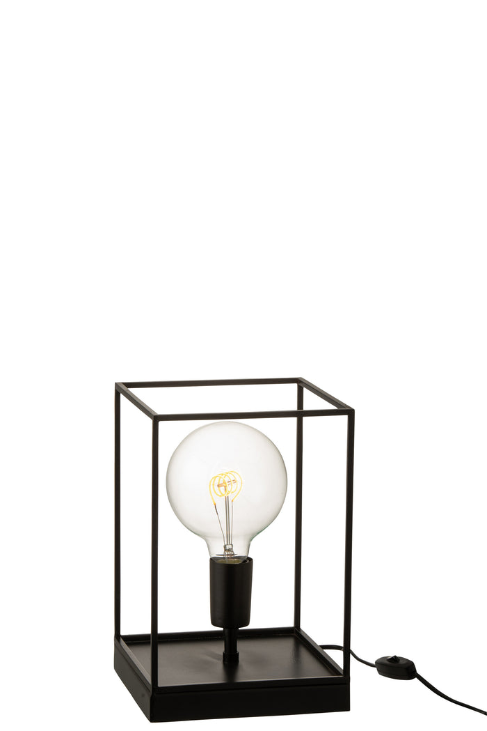 Lamp | Metaal | Zwart | 20x20x (h)30.5 Cm