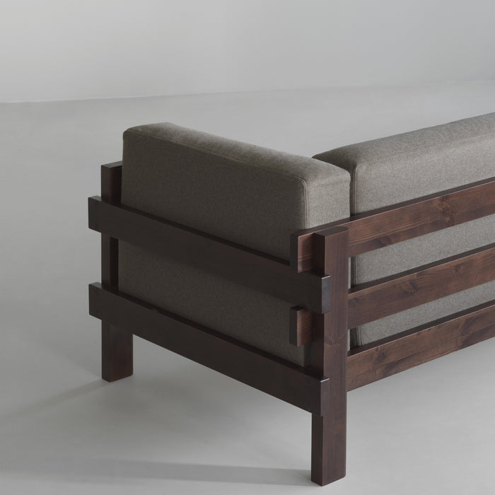 Normann Copenhagen Kube 3-zitsbank - Grijs / Donkerbruin