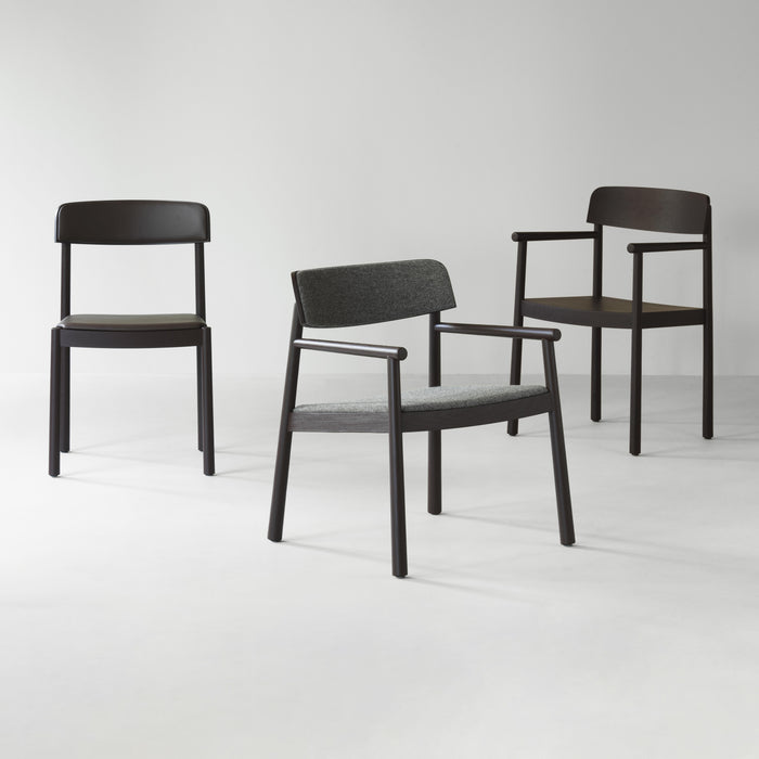 Normann Copenhagen Timb Fauteuil met Armleuning - Textiel - Donkergrijs / Bruin