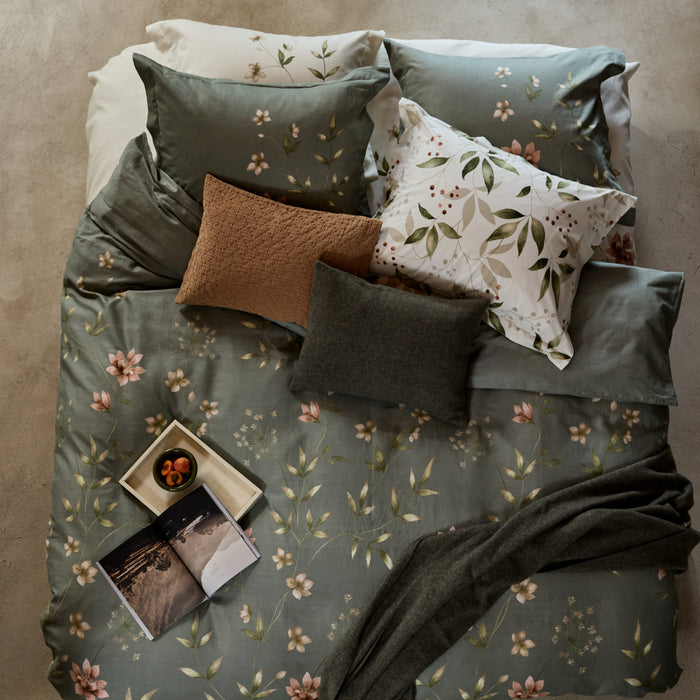 Vandyck Fleurine Dekbedovertrek 200 x 200/220 cm - Thyme