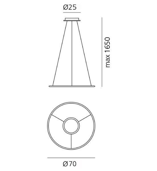 Discovery hanglamp Ø70 LED zwart