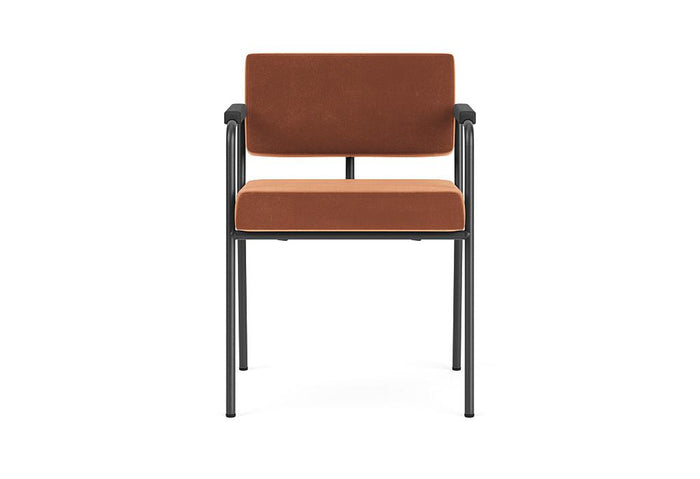 FÉST Monday stoel met armleuning zwart|zwart Soil 01 natural