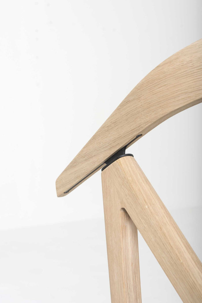 Ava stoel whitewash Dakar Leather Grey