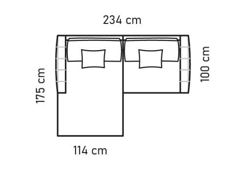Bente Chaise longue simply beige