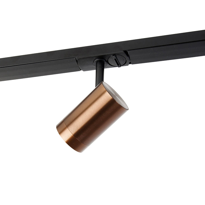 QAZQA Smart 1-fase railsysteem incl. 4 Wifi GU10 donkerbrons - Jeana