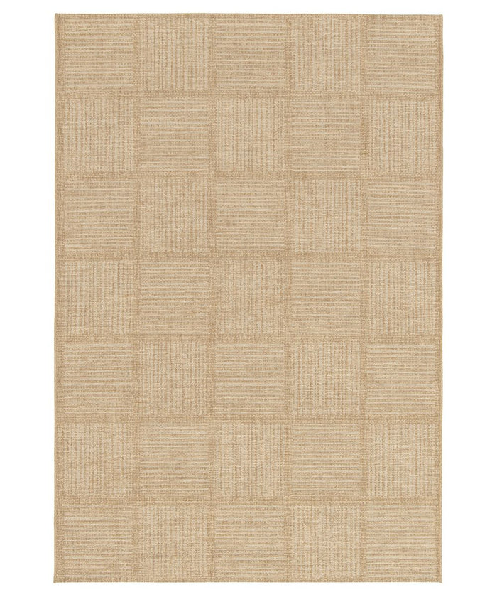 Boho&me Buitenkleed blokken - Twill Tile beige|wit - 200x290 cm