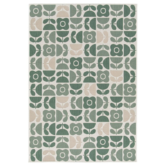Boho&me Buitenkleed bloemen - Verdance Bloom groen - 160x230 cm