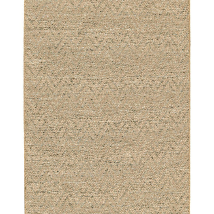 Boho&me Buitenkleed zig-zag - Corde Chevron naturel|groen - 200x290