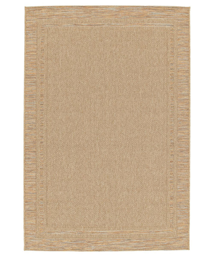 Boho&me Buitenkleed ruiten - Corde Cadre naturel|sunset - 160x230 cm