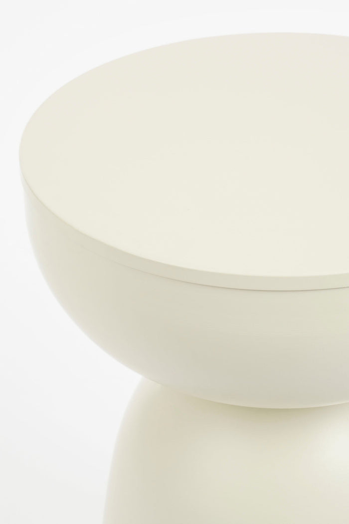 Mica Decorations Elliot Bijzettafel - H45 x Ø32 cm - IJzer - Off-white