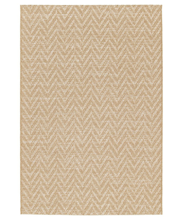 Boho&me Buitenkleed zig-zag - Corde Chevron naturel|wit - 160x230 cm