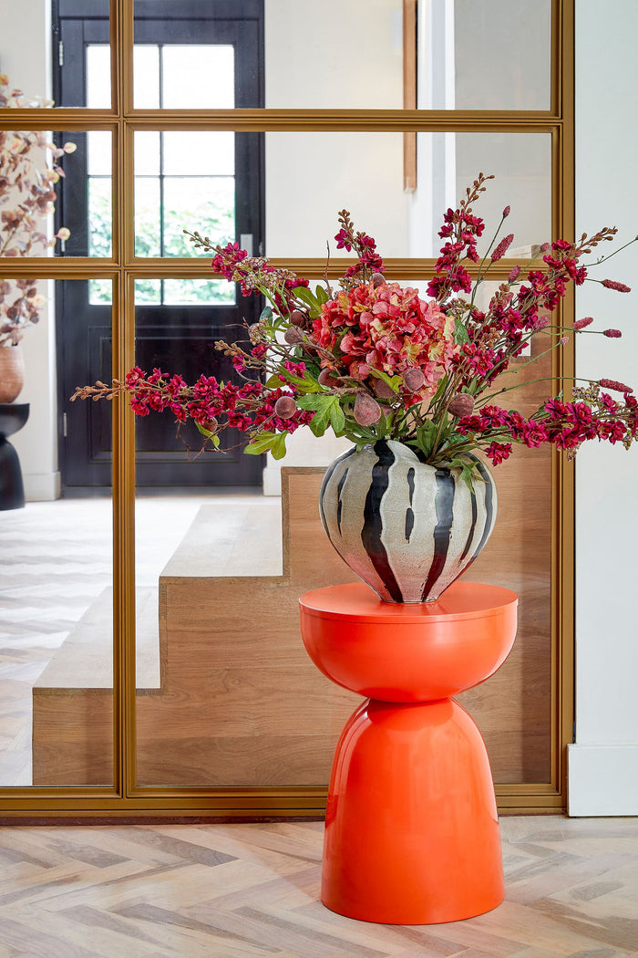 Mica Decorations Elliot Bijzettafel - H45 x Ø32 cm - IJzer - Oranje