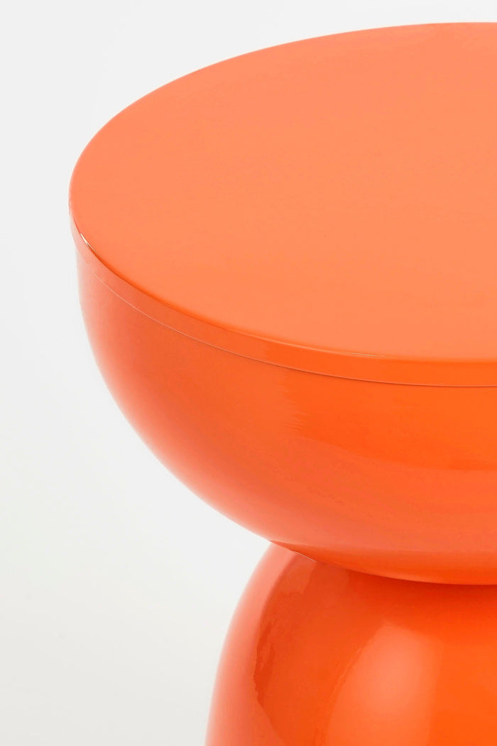 Mica Decorations Elliot Bijzettafel - H45 x Ø32 cm - IJzer - Oranje