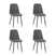 by fonQ basic Sweep Eetkamerstoel Bouclé - Set van 4 - Grijs