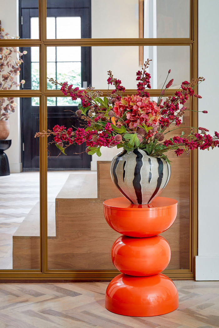 Mica Decorations Luna Bijzettafel - H46 x Ø32 cm - IJzer - Oranje