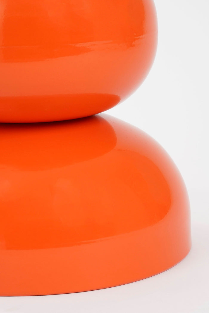 Mica Decorations Luna Bijzettafel - H46 x Ø32 cm - IJzer - Oranje