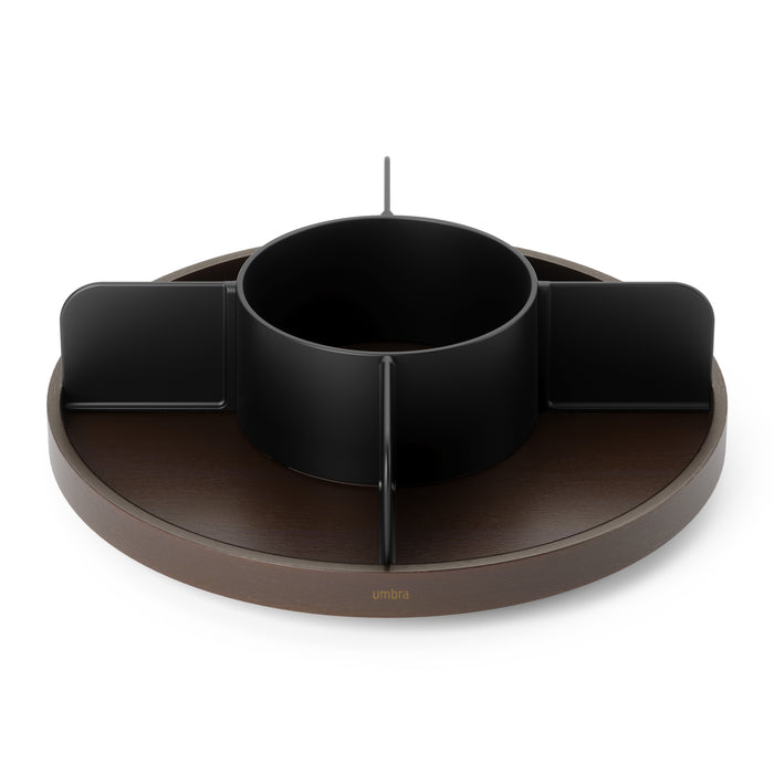 Umbra Lazy Susan Draaibare Organizer - Zwart/Walnoot