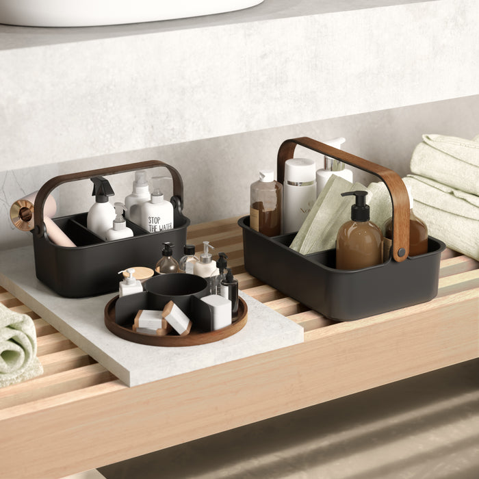Umbra Lazy Susan Draaibare Organizer - Zwart/Walnoot