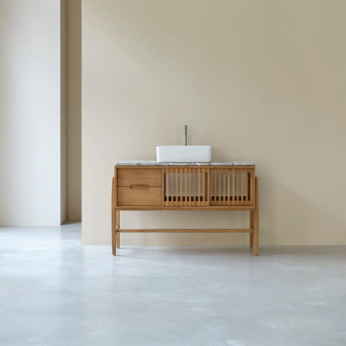 Tikamoon - Badkamermeubel Isaure van massief teakhout en premium terr…