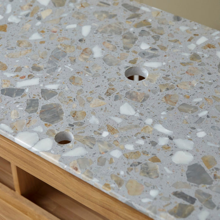 Tikamoon - Badkamermeubel Isaure van massief teakhout en premium terr…