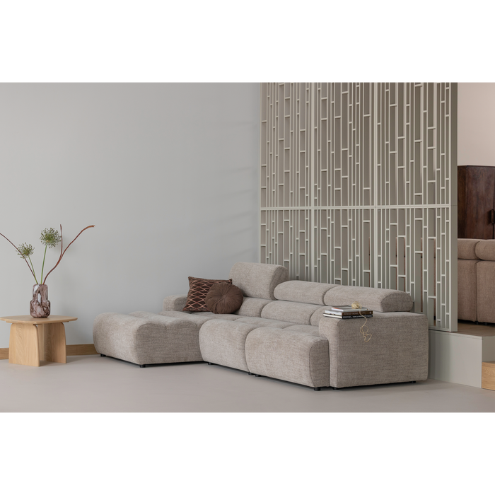 WOOOD Novi Chaise Longue Bank Links - Polyester - Naturel