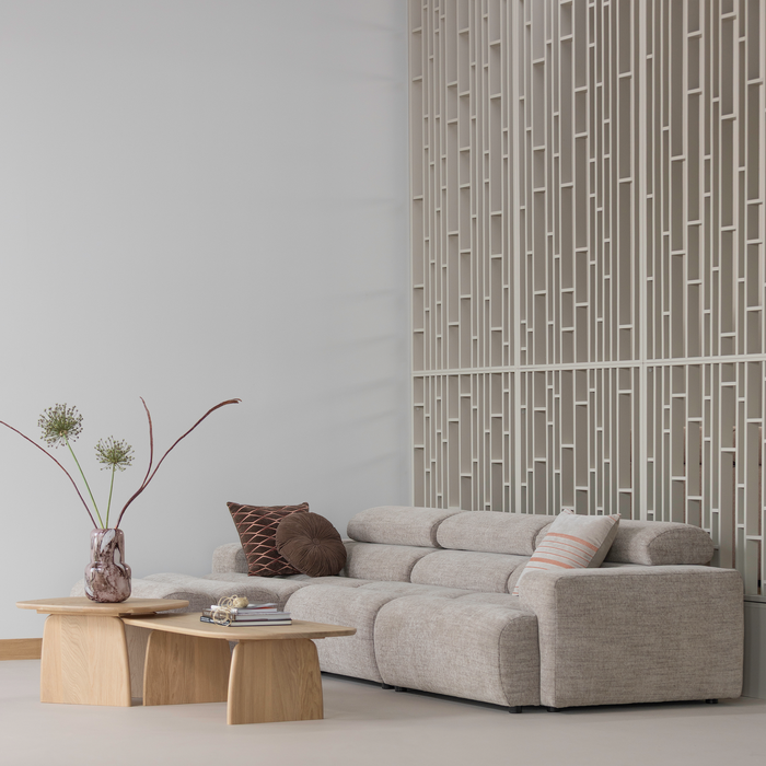 WOOOD Novi Chaise Longue Bank Links - Polyester - Naturel