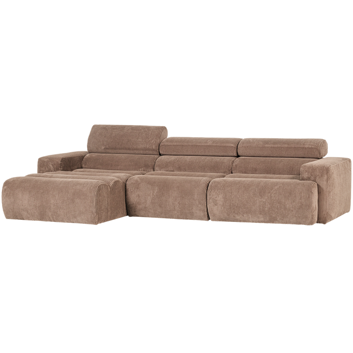WOOOD Novi Chaise Longue Bank Links - Ribstof - Taupe