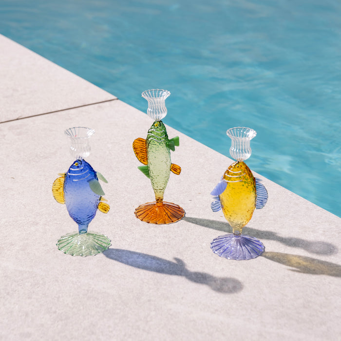 &k amsterdam Fish Kandelaar - Groen