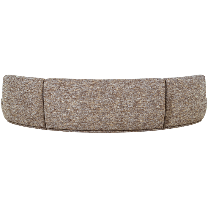 WOOOD Batavier Half Ronde Bank 6-Zits - Polyester - Lichtbruin Melange