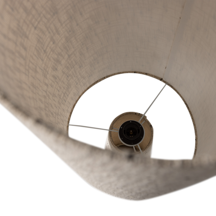 WOOOD Loft Vloerlamp - Metaal|Bouclé - Naturel Met Stippen 130xØ30 cm