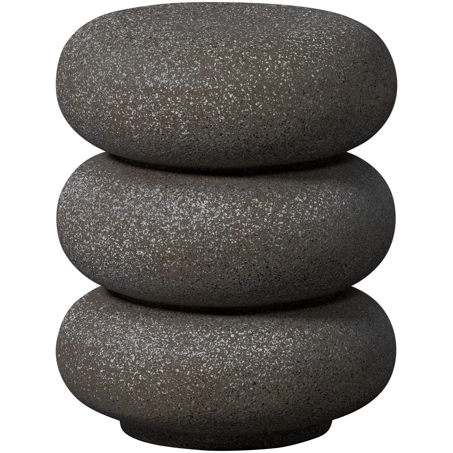 WOOOD Laurel Bijzettafel Met Spikkels - Magnesium - Zwart - 50x40x40