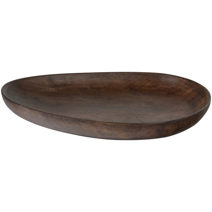 WOOOD Sevran Dienblad - Mango Hout - Donkerbruin - Set van 2