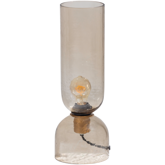 WOOOD Gigi Tafellamp Gehamerd Glas 38xØ15 cm - Naturel