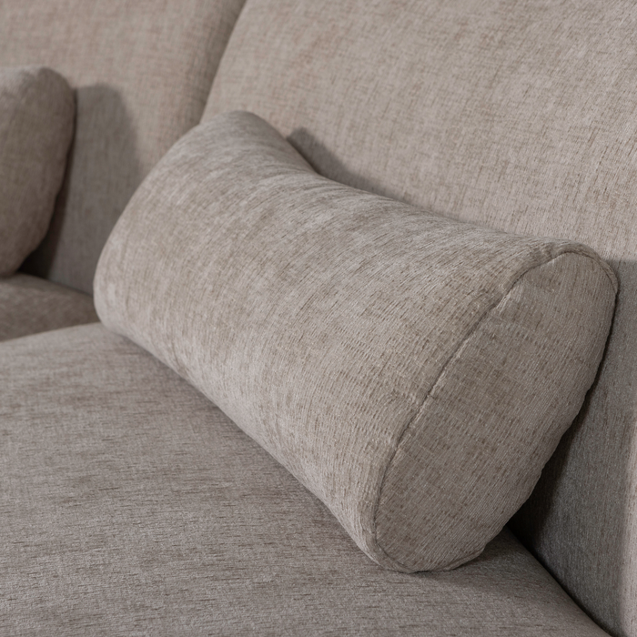 WOOOD Batavier Half Ronde Bank 4-Zits - Polyester - Velvet Zand