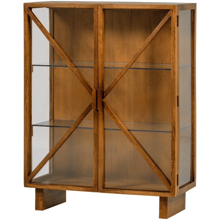 WOOOD Kella Kast 2-Deurs - Mango Hout - Naturel - 132x100x44