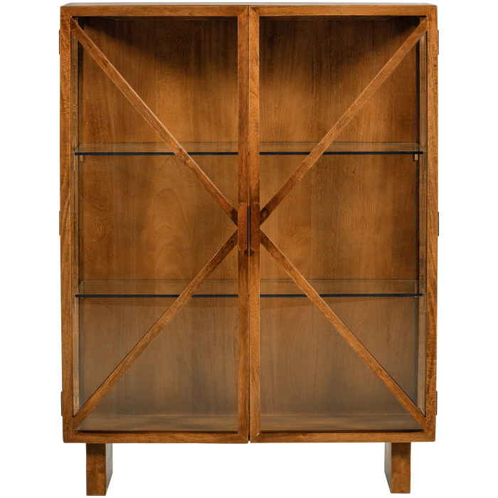 WOOOD Kella Kast 2-Deurs - Mango Hout - Naturel - 132x100x44