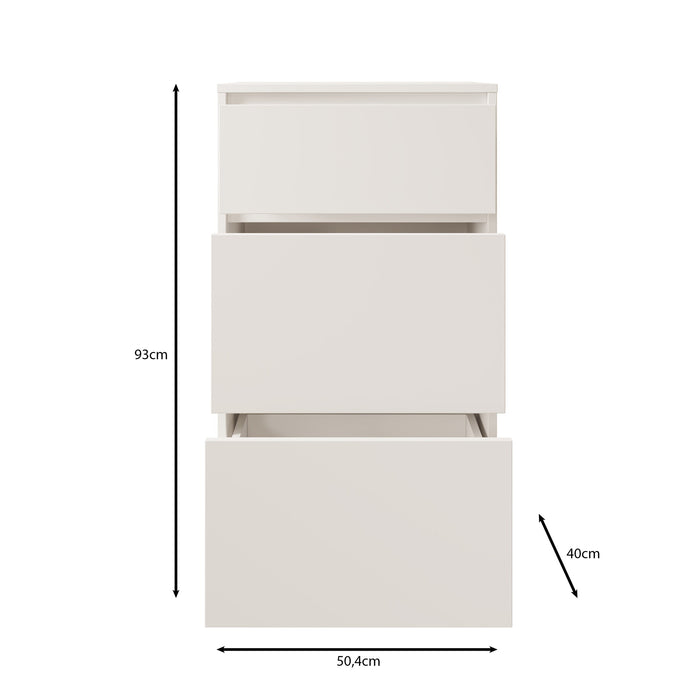 Meubella - Ladekast Brett - Eiken - 50 cm