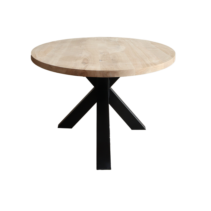 Old Inn Eettafel Eikenhout Ovaal Spinpoot 240x110cm