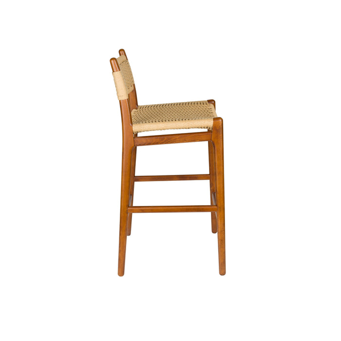 Dutchbone Cecile Counter| Barkruk met Rugleuning Walnoot - Bruin