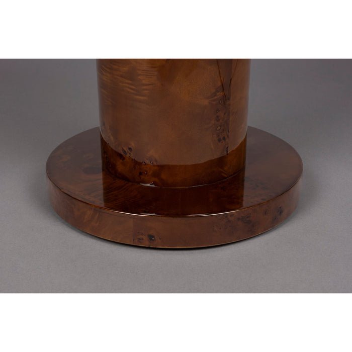 Dutchbone Quinn Bijzettafel Rond 46 cm Walnootkleur - Bruin