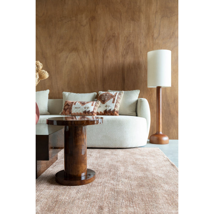 Dutchbone Quinn Bijzettafel Rond 46 cm Walnootkleur - Bruin