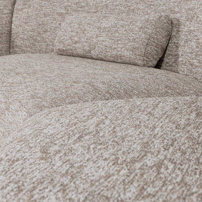 WOOOD Batavier Half Ronde Bank 6-Zits - Polyester - Zand Melange