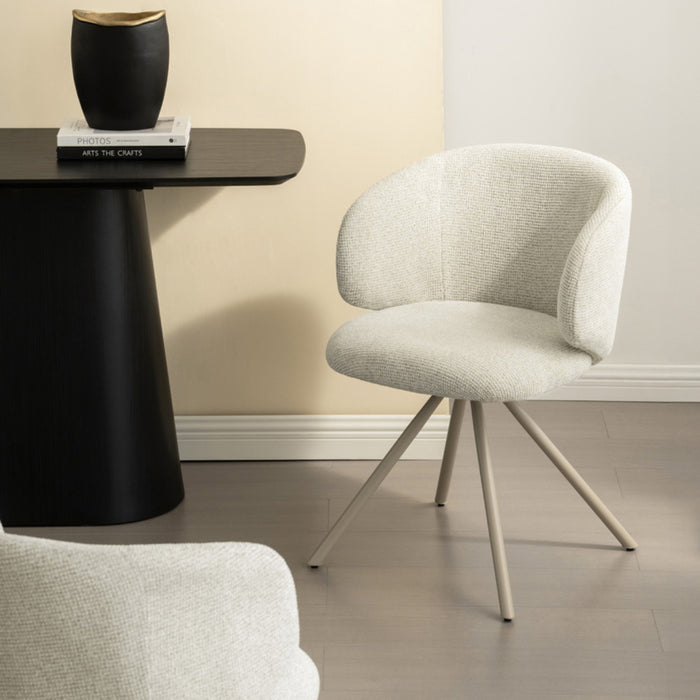 DÉJA Living - DÉJA Eetkamerstoel Sueca Beige Draaibaar - Set van 2