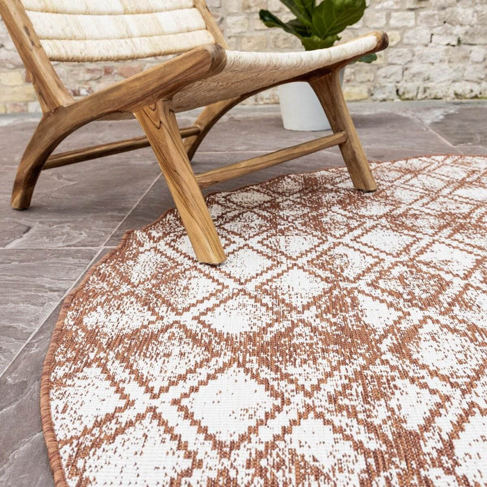 Rond Buitenkleed Frost - Roest - dubbelzijdig - EVA Interior