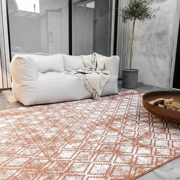 Buiten vloerkleed Frost - Roest|Wit - dubbelzijdig - EVA Interior