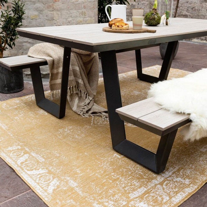 Buitenkleed sage - Geel|Okergeel - dubbelzijdig - EVA Interior